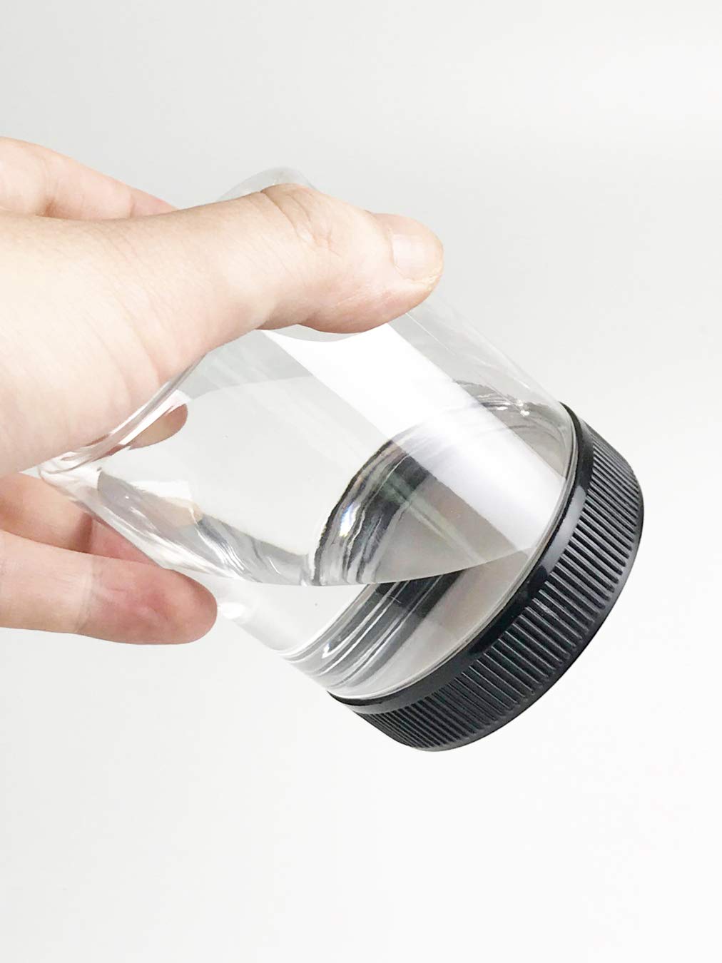 16Oz Clear Plastic Jars With Lids, Airtight Container Ideal For Dry Food, Peanut Butter, Honey Jam,Cosmetics, Cream, Bathroom An